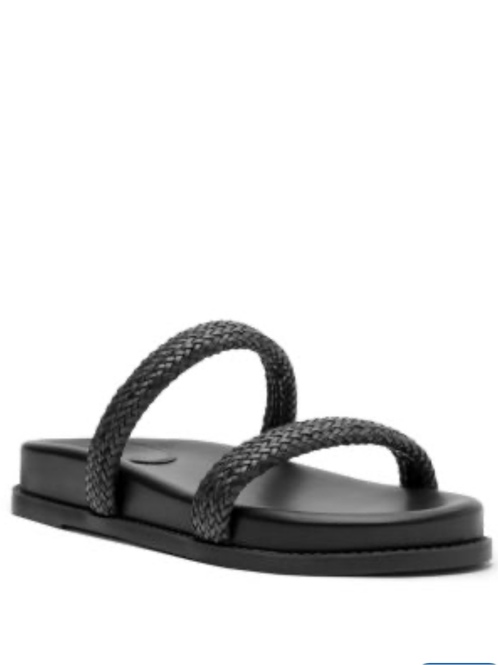 Schutz Ruby sporty black braided women’s Sandals sz 7 classic neutral comfy EUC